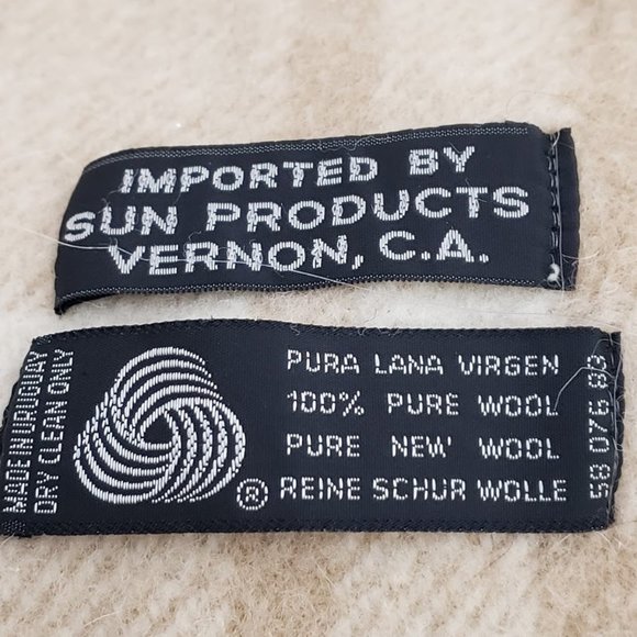 SOLD Vintage Pure Wool Throw Plaid Brown Tan 53X65 - Picture 5 of 6